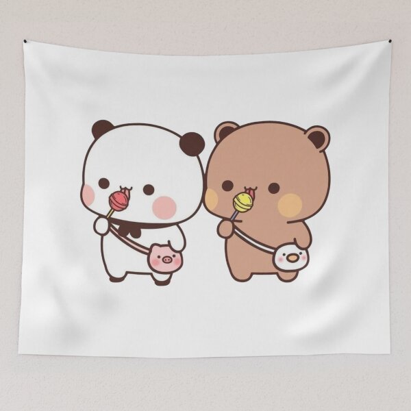 Item preview, Bubu Dudu Panda And Brownie Bear Couple 2026 designed and sold by BlueSkylineArts.