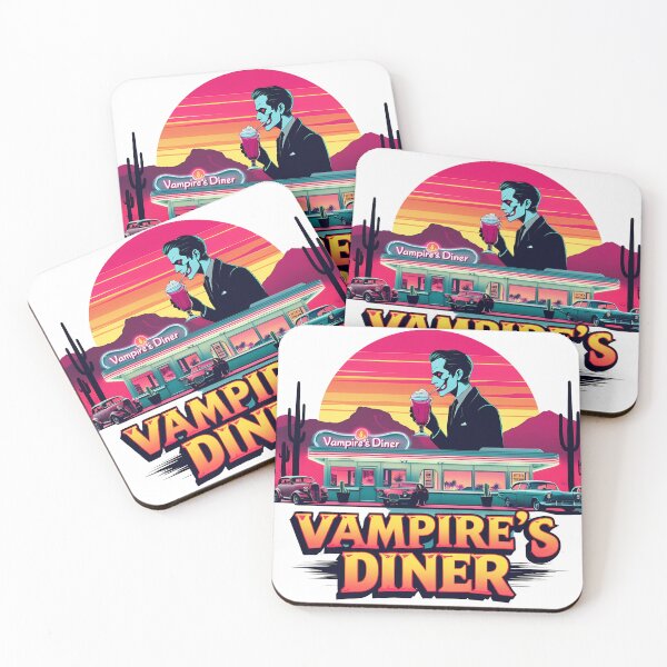 Item preview, Vampire’s Diner – Retro Halloween Vampire Milkshake Sunset Design designed and sold by LoliDesignShop.
