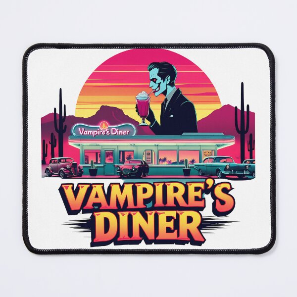 Item preview, Vampire’s Diner – Retro Halloween Vampire Milkshake Sunset Design designed and sold by LoliDesignShop.