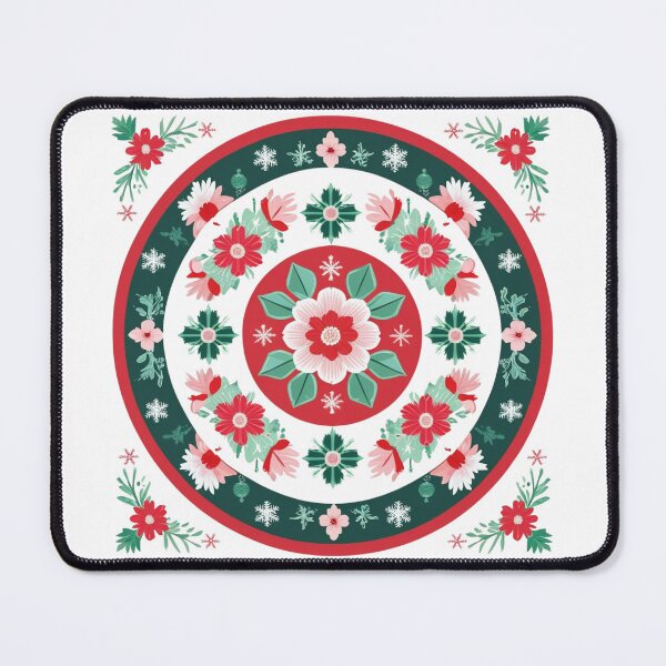 Item preview, Christmas Korean Dancheong Mandala – Traditional Floral Snowflake Pattern, Festive Vintage Korean Art designed and sold by jelonkaa.