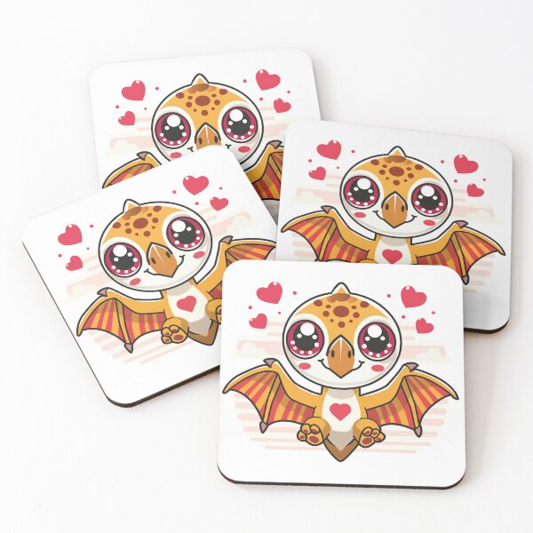 Item preview, Cute Flying Dinosaur with Heart – Kawaii Pterosaur Gift designed and sold by Lily's World.