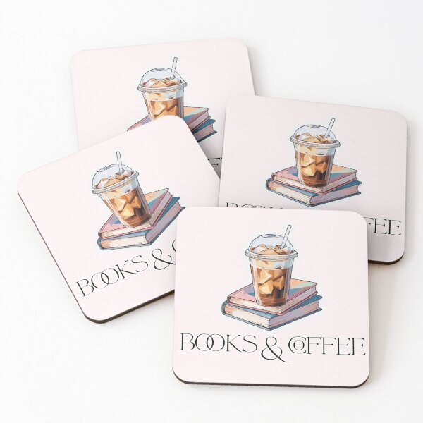 Item preview, Books & Coffee Sticker – Cozy Reading Vibes designed and sold by VirtualPalette.