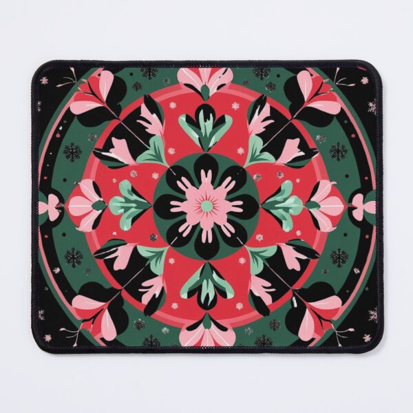 Item preview, Festive Korean Dancheong Mandala – Traditional Floral Snowflake Pattern, Vintage Christmas Korean Art designed and sold by jelonkaa.