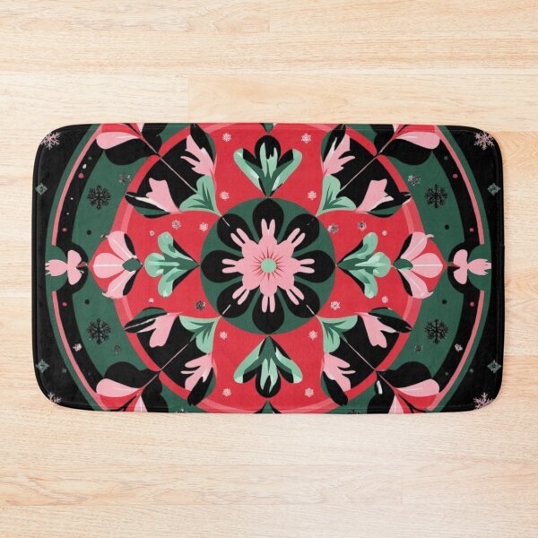 Item preview, Festive Korean Dancheong Mandala – Traditional Floral Snowflake Pattern, Vintage Christmas Korean Art designed and sold by jelonkaa.