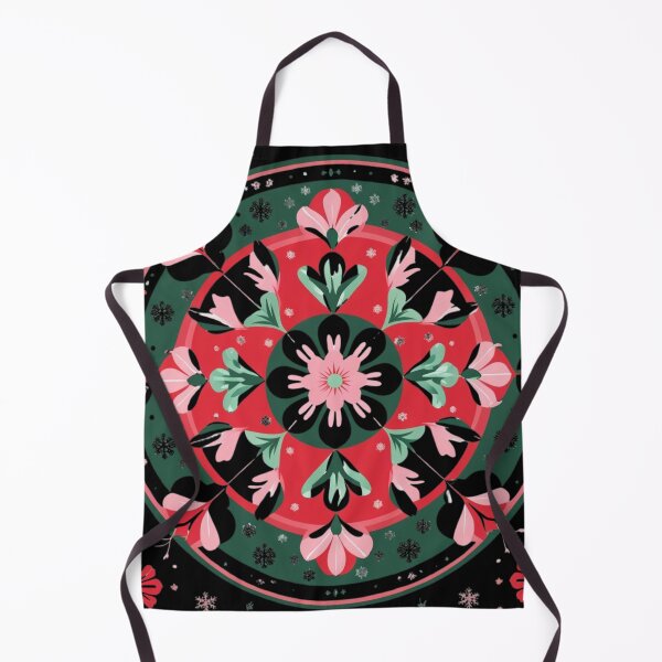 Item preview, Festive Korean Dancheong Mandala – Traditional Floral Snowflake Pattern, Vintage Christmas Korean Art designed and sold by jelonkaa.
