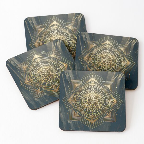 Item preview, Golden Labyrinth Mandala – Geometric Mystical Design designed and sold by Golden Atmospheres.
