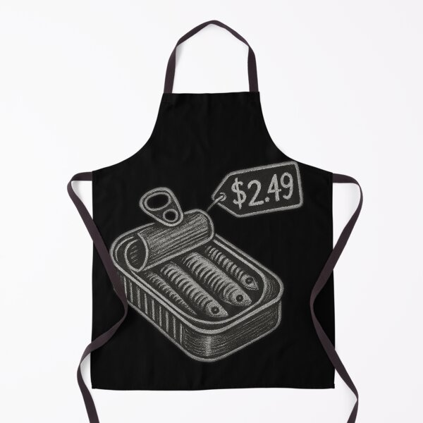 Item preview, Chalkboard Bistro Sardine-Tin – Retro Sketch designed and sold by FTS-Studio.