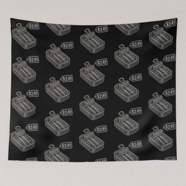 Item preview, Chalkboard Bistro Sardine-Tin – Retro Sketch designed and sold by FTS-Studio.