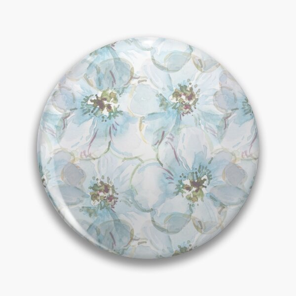 Item preview, Blue and Beige Loose Floral Watercolor designed and sold by Kara Draws.