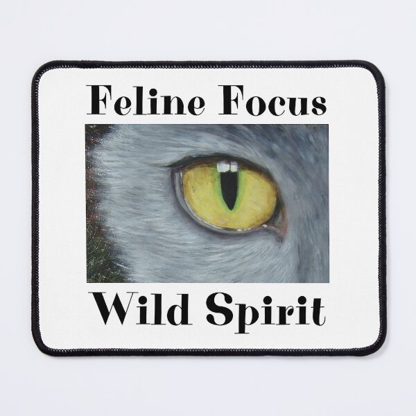 Item preview, Feline Focus Wild Spirit Cat's Eye Painting designed and sold by alczar.