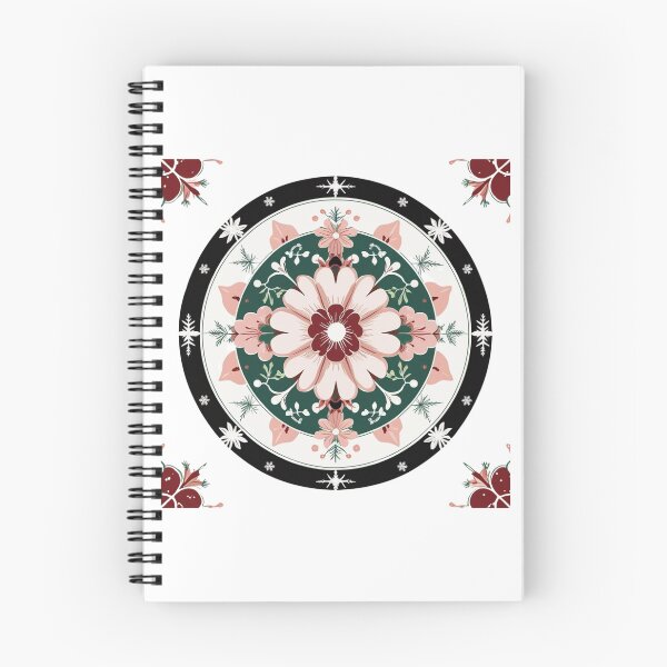Item preview, Elegant Korean Dancheong Mandala – Traditional Floral Snowflake Pattern, Vintage Winter Korean Art designed and sold by jelonkaa.