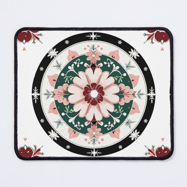 Item preview, Elegant Korean Dancheong Mandala – Traditional Floral Snowflake Pattern, Vintage Winter Korean Art designed and sold by jelonkaa.