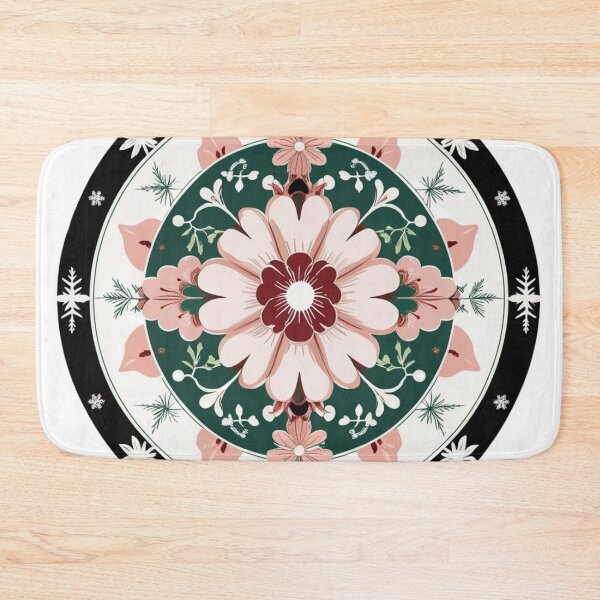 Item preview, Elegant Korean Dancheong Mandala – Traditional Floral Snowflake Pattern, Vintage Winter Korean Art designed and sold by jelonkaa.