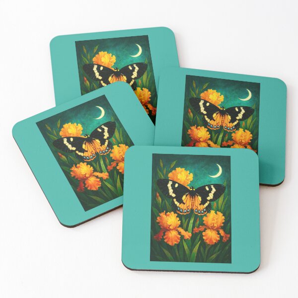Item preview, Tiger Moth Among the Irises designed and sold by Black Iris Emporium .