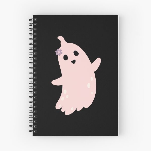 Artikelvorschau, Rosa Halloween-Geist-Illustration entworfen und verkauft von Julza Art.