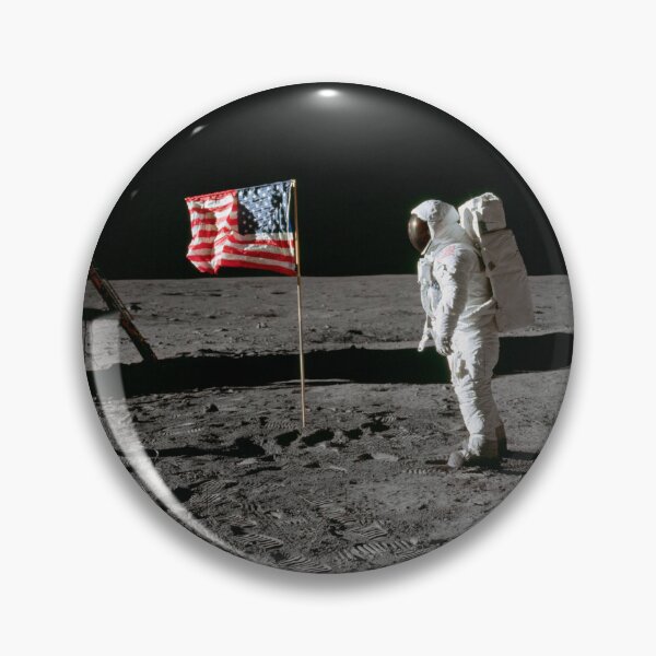 Item preview, Astronaut Edwin E. Aldrin Jr., beside the deployed United States flag  designed and sold by Printellarium.