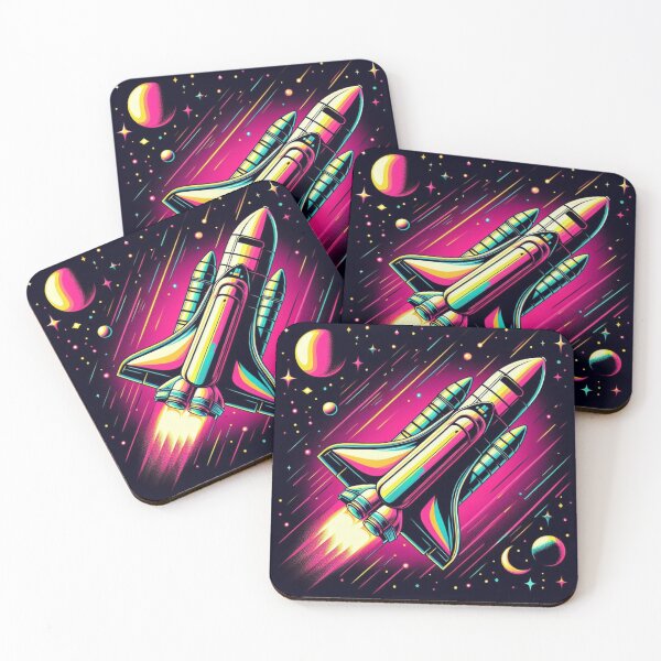 Item preview, Popart style colorful spaceshuttle  designed and sold by Dogandesighn.
