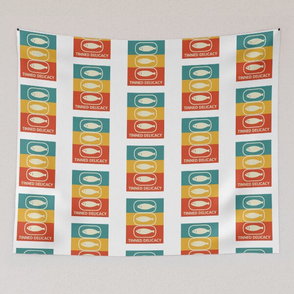 Item preview, Mid-Century Geometric Fish Tins – Stacked Poster Art designed and sold by FTS-Studio.