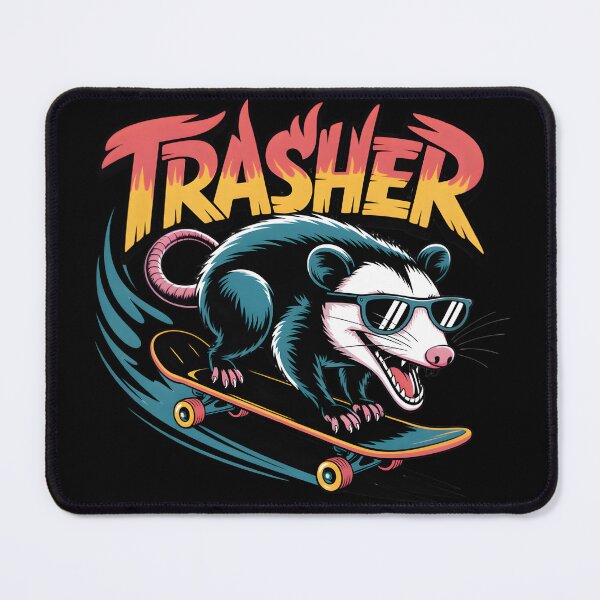 Item preview, Trasher! Skateboarding Opossum  designed and sold by shoppingtshirts.