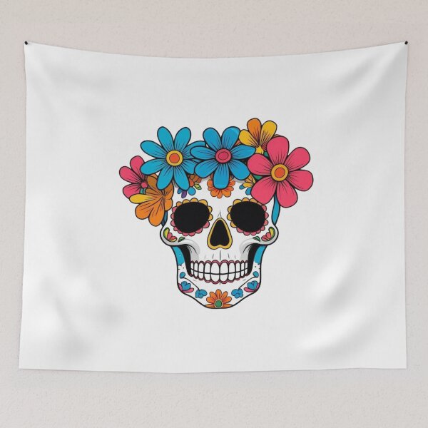 Item preview, the flowered skull designed and sold by WellN.