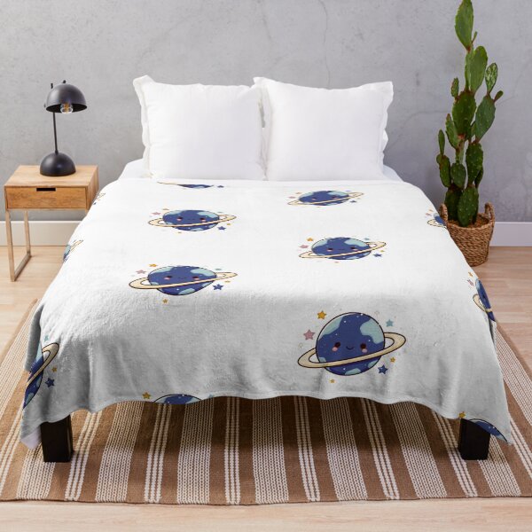 Item preview, Smiling Cute Planet with Stars – Kawaii Space Design designed and sold by VectiveLab.
