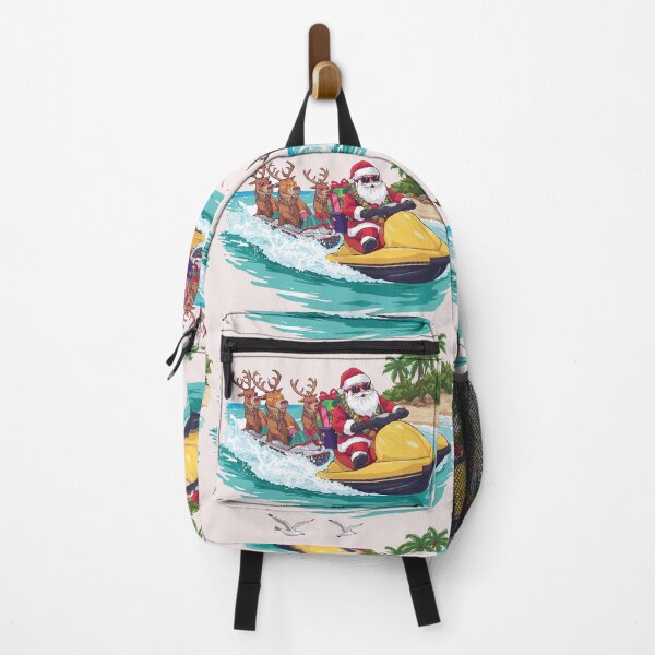 Item preview, Christmas in July Fun - Tropical Santa on Jet Ski with Reindeer designed and sold by CheriTanya.