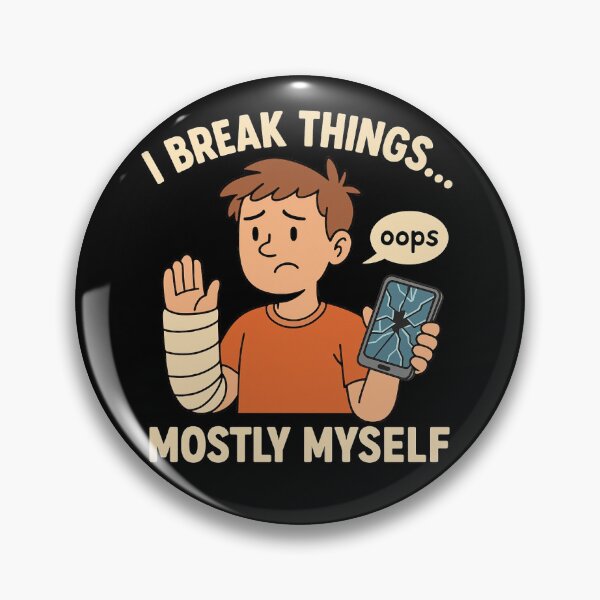 Item preview, Funny Broken Arm Cast Cartoon – I Break Things Mostly Myself designed and sold by Slubor.