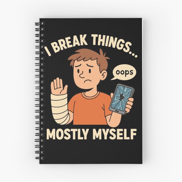 Item preview, Funny Broken Arm Cast Cartoon – I Break Things Mostly Myself designed and sold by Slubor.