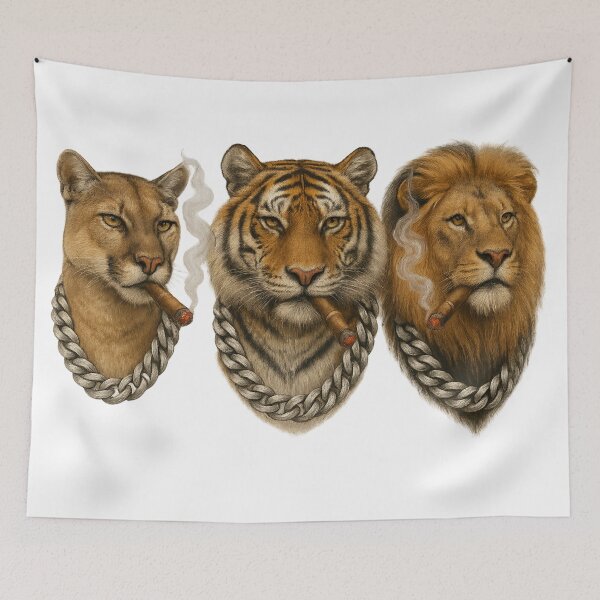 Item preview, Gangsta Big Cats Smoking Cigars designed and sold by Nuvijo.