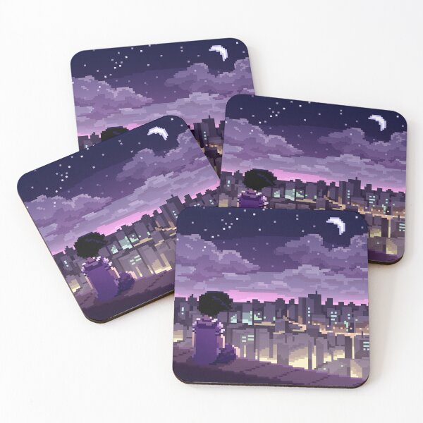 Item preview, Lo-Fi Pixel-Art – Under the Starry Sky designed and sold by Wojciech Sumara.