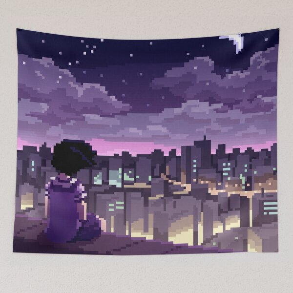 Item preview, Lo-Fi Pixel-Art – Under the Starry Sky designed and sold by Wojciech Sumara.