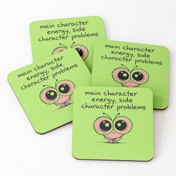 Item preview, Main Character Energy – Funny Cute Cartoon Quote designed and sold by LOVELUTZA.
