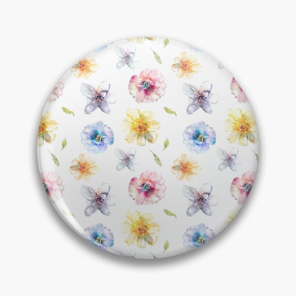 Item preview, Rainbow colored watercolor flowers designed and sold by Kara Draws.