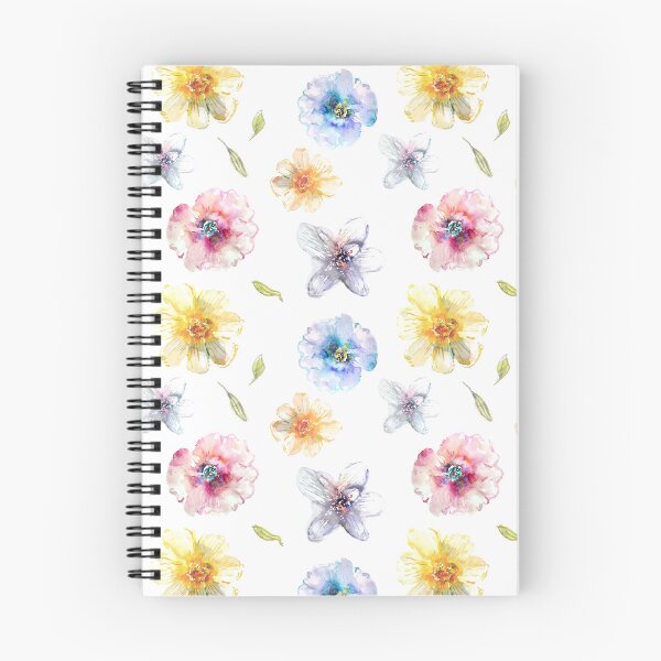 Item preview, Rainbow colored watercolor flowers designed and sold by Kara Draws.