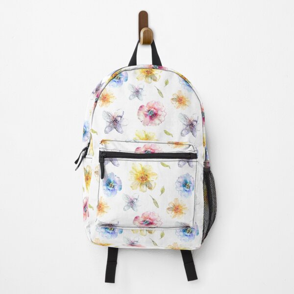Item preview, Rainbow colored watercolor flowers designed and sold by Kara Draws.