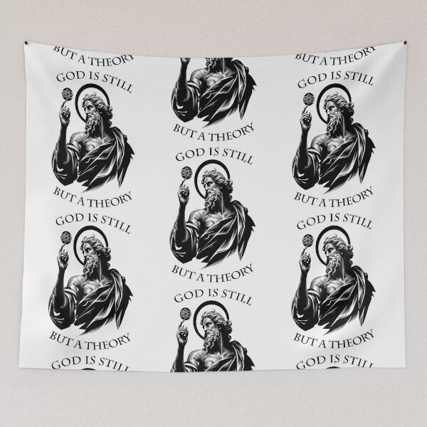 Item preview, God Is Still But a Theory – Science Meets Faith Design designed and sold by Ignorant-Artist.