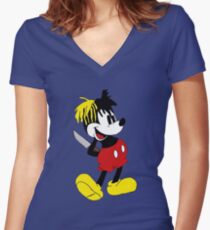 tentacion Mouse Women's Fitted V-Neck T-Shirt