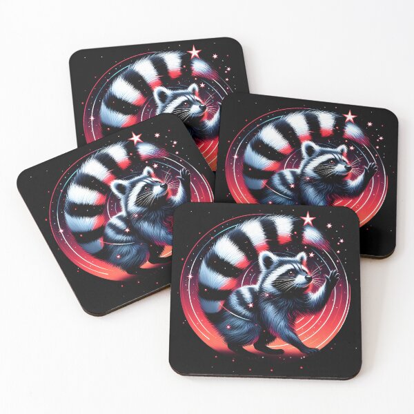 Item preview, Cosmic Raccoon with Stripes, Ai Generated Art  designed and sold by ACC .