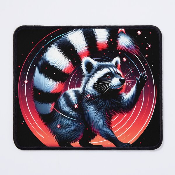 Item preview, Cosmic Raccoon with Stripes, Ai Generated Art designed and sold by ACC .