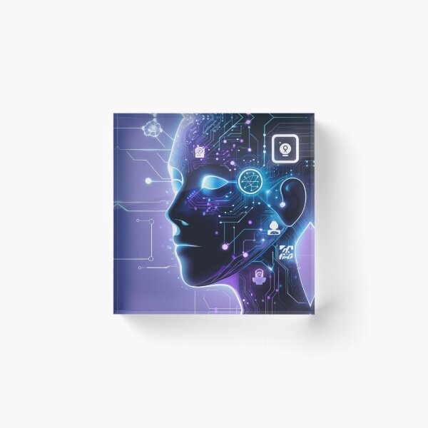 Item preview, Futuristic Tech Head – Connecting Minds, Shaping Integrated Futures designed and sold by smitke.