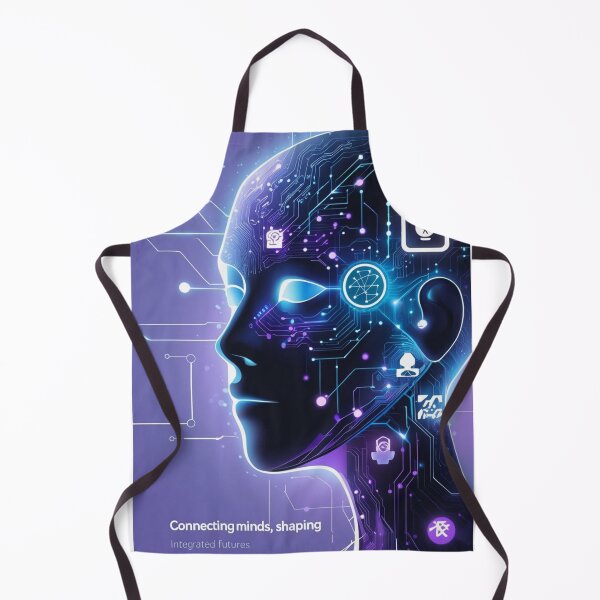 Item preview, Futuristic Tech Head – Connecting Minds, Shaping Integrated Futures designed and sold by smitke.