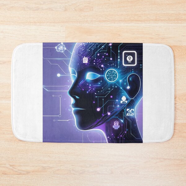 Item preview, Futuristic Tech Head – Connecting Minds, Shaping Integrated Futures designed and sold by smitke.