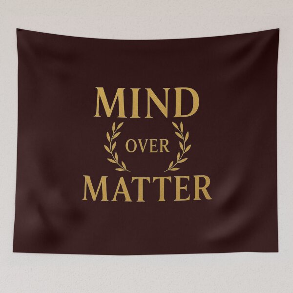 Item preview, Mind Over Matter Gold Typography | Motivational Quote Minimalist Design designed and sold by KDesignCrafts.