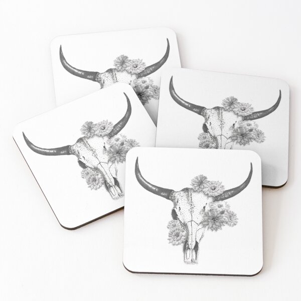 Item preview, Floral Bull Skull designed and sold by Cora Worthington Art.
