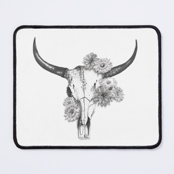 Item preview, Floral Bull Skull designed and sold by Cora Worthington Art.