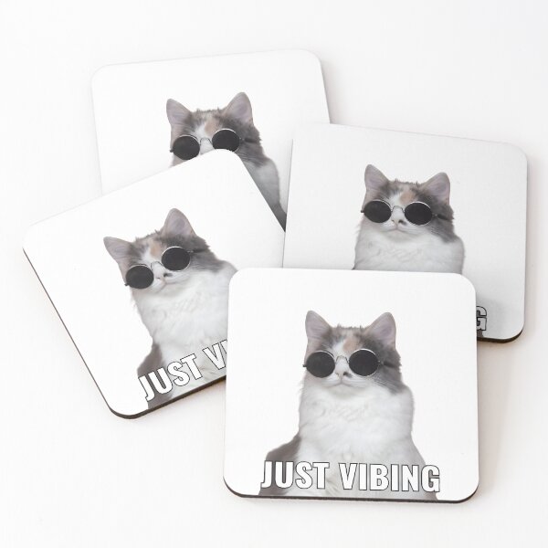 Item preview, Just Vibing - Cat Meme designed and sold by irawor.