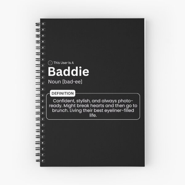 Item preview, This User Is A Baddie Definition - Funny Millennial Slang designed and sold by The Queer Designer.