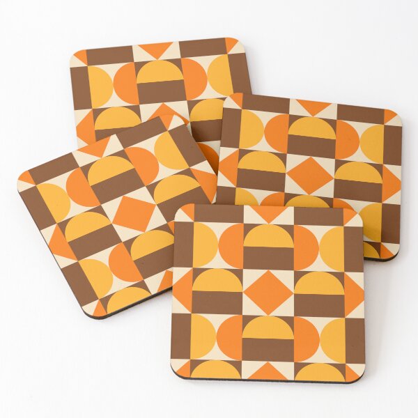Item preview, Mid Century Modern Geometric Abstract in Autumn Colors 678 designed and sold by tonymagnerart.