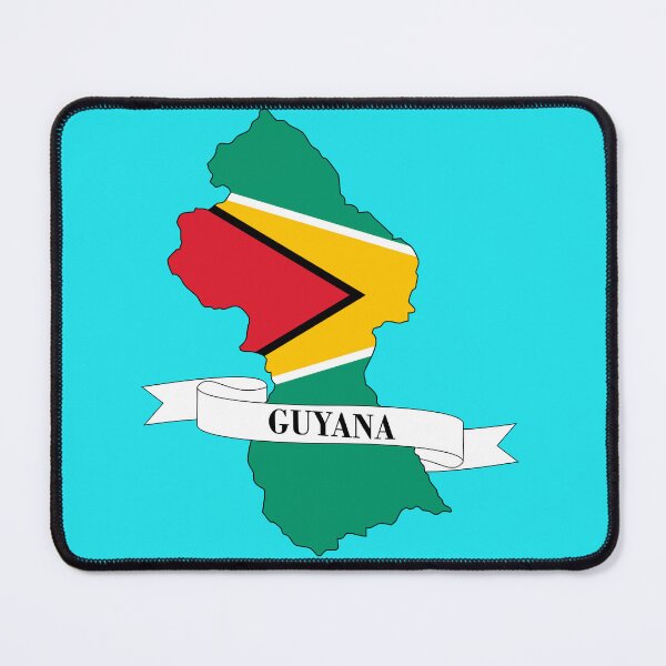 Item preview, Flag map of Guyana designed and sold by visual adventures.