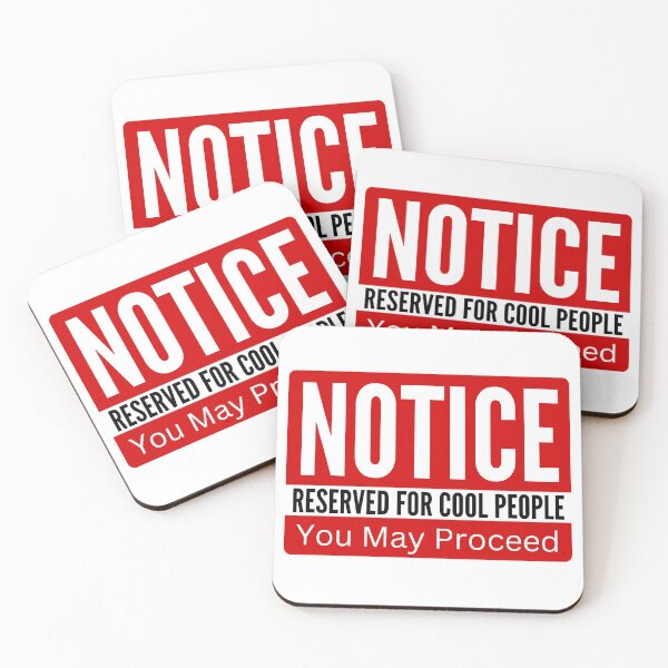 Item preview, Reserved for Cool People Funny Notice Sign designed and sold by The Queer Designer.